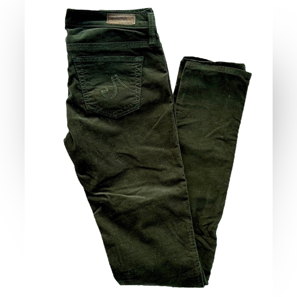 AG Adriano Goldschmied Green Corduroy Pants | Size 25R